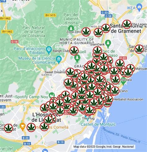 Cannabis map in barcelona  Nov 12, 2023